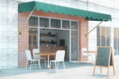 Cafe exterior from the side