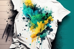 T-shirt design watercolor vector image Ai generated art