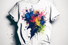 T-shirt design watercolor vector image Ai generated art